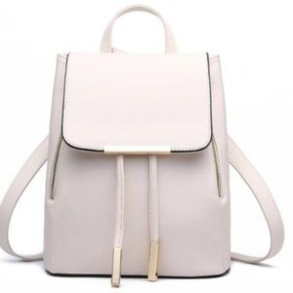 Handbags - WHITE Vegan Leather Day pack